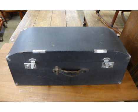 A vintage vehicle trunk