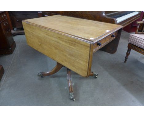 A George IV mahogany drop-leaf sofa table