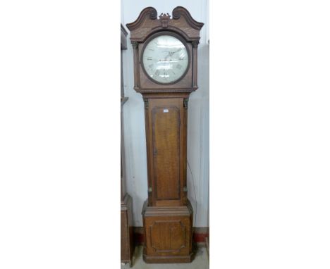 A 19th Century 8-day oak longcase clock, the dial signed Maplock