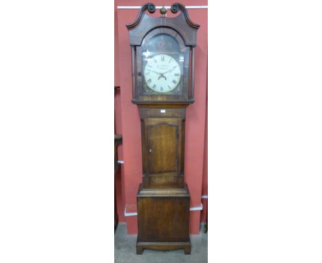 A 19th Century mahogany 30-hour longcase clock, the dial signed Tho. Hallam, Nottingham