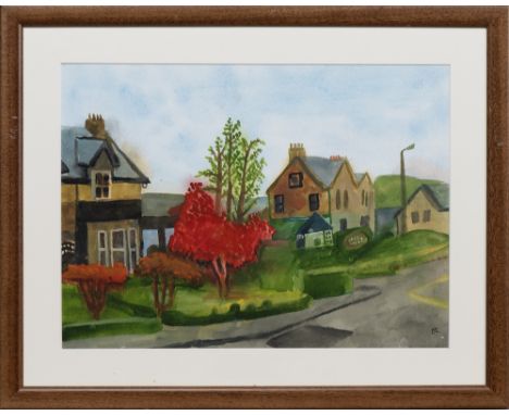 watercolour on paper, monogrammed, titled label verso mounted, framed and under glass image size 28cm x 38cm, overall size 40