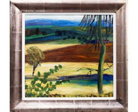 oil on canvas, signed framed and under glass image size 40cm x 43cm, overall size 55cm x 58cm Note: Painter of exuberantly co