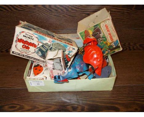 LOT OF VINTAGE TOYS including Tri-ang's 'The Great Spider' and 'Mouse' with others, some with original boxes