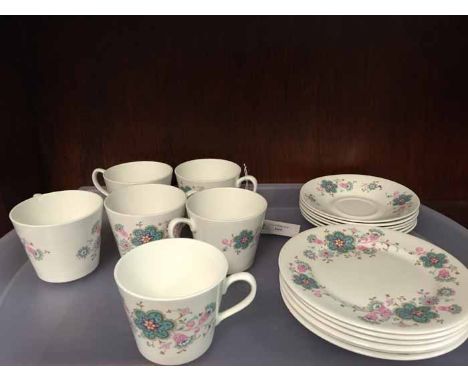 STYLISED FLORAL TEA SET
in 1970's 'Angelique' pattern