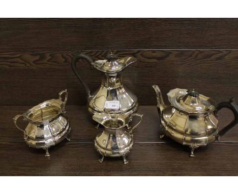 SILVER PLATED FOUR PIECE TEA SERVICE