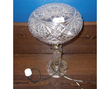 CRYSTAL MUSHROOM SHAPED LAMP