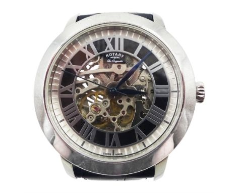 Rotary Les Originales gentleman's automatic stainless steel wristwatch, model No. GS90530/100176, on original leather strapCo