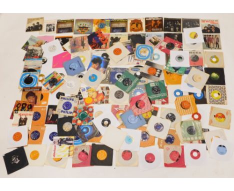 Various records, 45rpm pop music, some with outer sleeves, to include The Beatles Magical Mystery Tour, Sinatra and Swingin' 