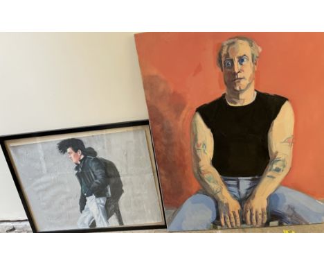 Chris StevensCafe CentralOil on boardTogether with another portrait oil painting