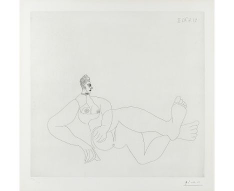 Pablo Picasso (Spanish, 1881-1973)Odalisque au Collier de Chien, from 'Séries 156' (Bloch 1894; Baer 1900) Etching, 1978, on 