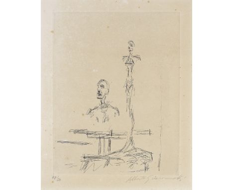 Alberto Giacometti (Swiss, 1901-1966)Dans l'Atelier, from 'Paroles Peintes' (Lust 187) Etching, 1965, on wove, signed and num