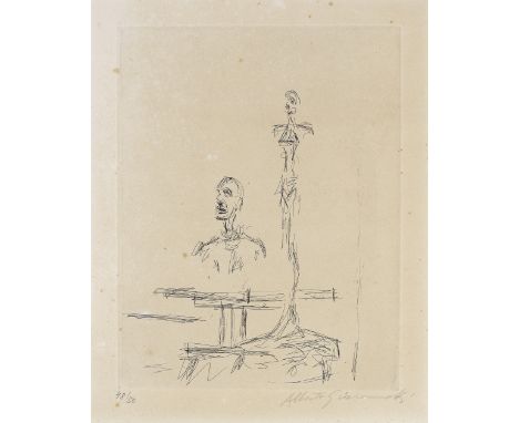 Alberto Giacometti (Swiss, 1901-1966)Dans l'Atelier, from 'Paroles Peintes' (Lust 187) Etching, 1965, on wove, signed and num