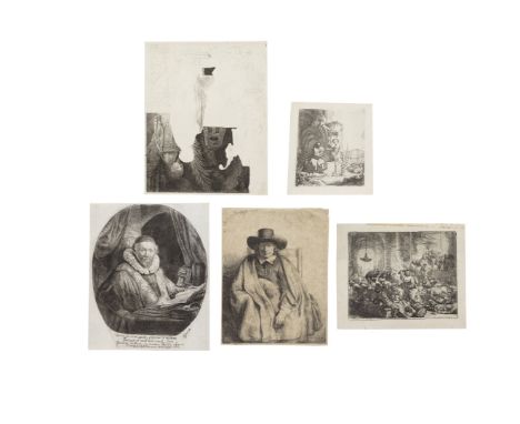 Rembrandt Harmensz. van Rijn (Dutch, 1606-1669)A Collection of five Etchings (Bartsch 69,71,279,192,272; New Hollstein 139,12