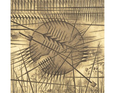 Arnaldo Pomodoro (Italian, born 1926)Untitled Etching and aquatint with embossing, 1997, on wove, signed, dated and numbered 