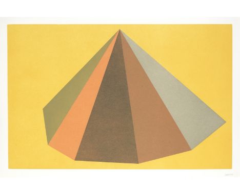 Sol LeWitt (American, 1928-2007)Plate Six, from 'Pyramids' (Krakow 1987.03) Etching and aquatint printed in colours, 1987, on