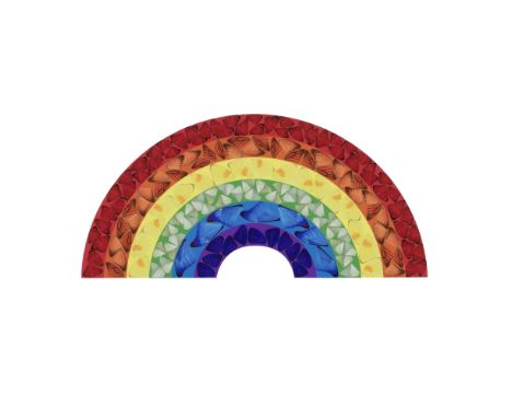 Damien Hirst (British, born 1965)Butterfly Rainbow (Small) (H7-2) Diasec-mounted giclée print in colours, 2020, on aluminium 