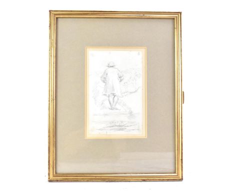 George Richmond (1809-1896) A pencil sketch, inscribed to the reverse 'Page from George Richmond R.A sketchbook. Sold by his 