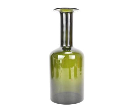 Otto Brauer (1911-1984) for Holmegaard, 'Gulvvase' glass bottle vase in green, circa 1960s, Unmarked, 30cmIf there is no cond