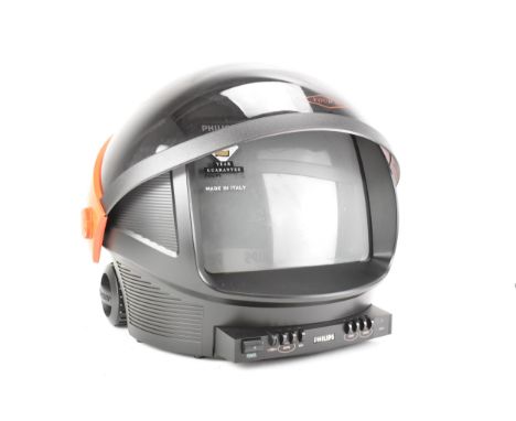 A vintage Philips limited edition TV / Television in the design of a space helmet with adjustable visor, model No 14GR1220, c