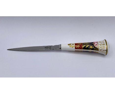 A Royal Worcester Golden Jubilee letter opener 