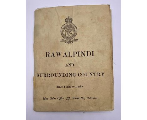 Vintage Map Rawalpindi and Surrounding Country