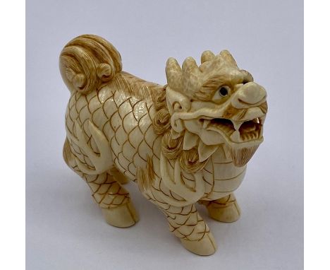 Signed netsuke of a dragon
