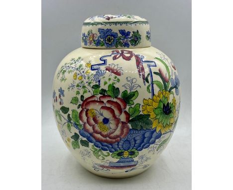 A ceramic ginger jar made by Masons China