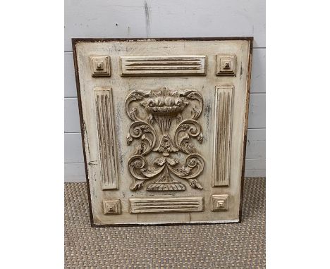 A carved wooden panel (55cm x 47cm)