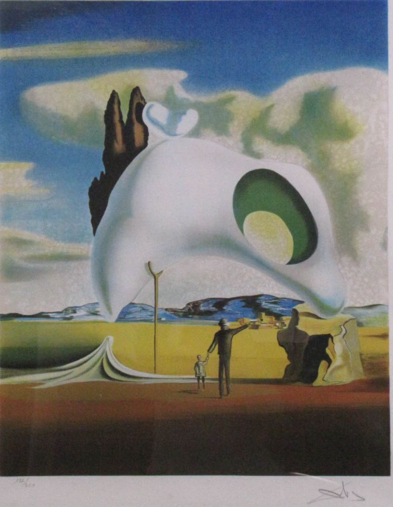 Salvador DALI (1904 - 1989). Vestiges atavique après la pluie. 577 mm x ...