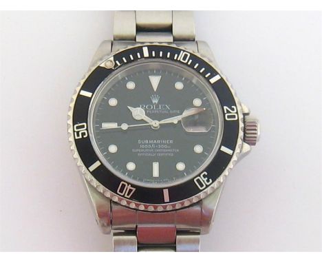 Rolex, Submariner, a gentleman’s stainless steel automatic perpetual date wristwatch, circa 1983/4, ref. 16610 no. 8179205, t