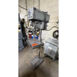 Clausing 15 in. Model 1763 Floor-Type Drill Press, S/N: 123329; with 18 in. x 12 in. Table, 3/4 HP