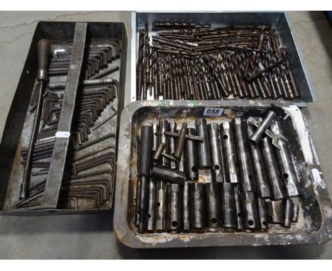 Various Mixed Tools including Drill Bits, Box Spanners and Allan Keys