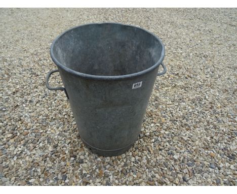 Large Galvanised Planter with Twin Handles
