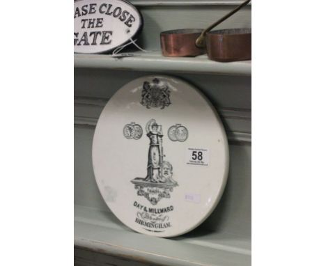 Ceramic dairy/kettle stand by Day & Millward Birmingham 1862