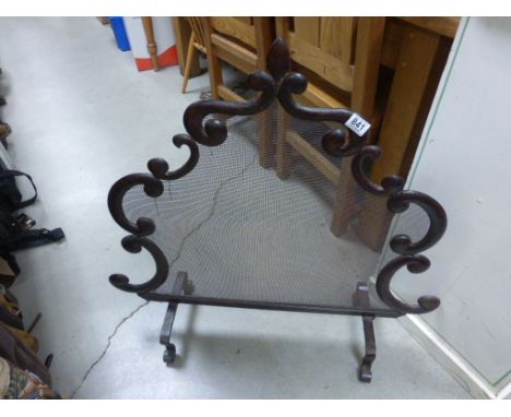 Ornate Metal and Mesh Firescreen
