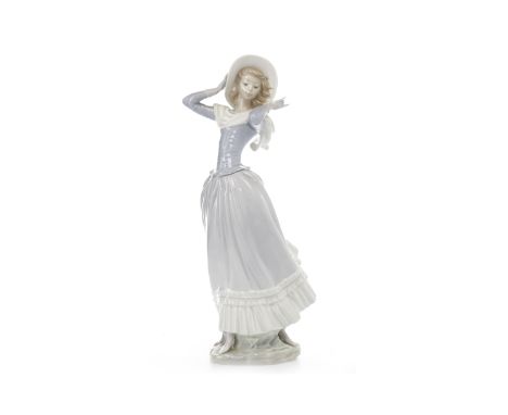LLADRO FIGURE OF 'SPRING BREEZE'designed by Vicente Martinez, 1974-2005, printed and impressed marks to base, 35cm high