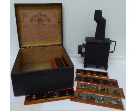 A German magic lantern with slides, lens a/f