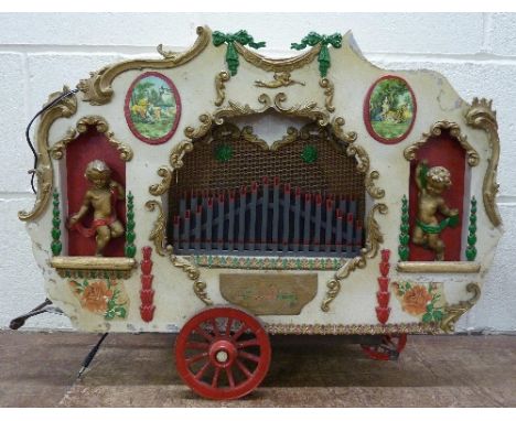 A model fairground organ mounted as a speaker, width 60cm