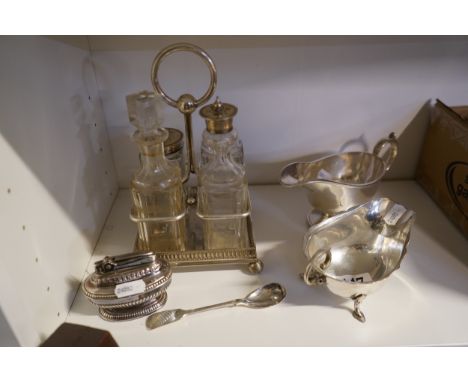 Collection of assorted Silver plated tableware and a Ronson Queen Anne table lighter 