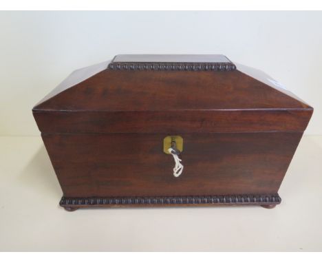 sarcophagus tea caddy, early 19th century, 36x18x17cm 