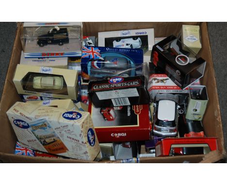 A collection of Corgi and other models including trucks, cars etc in original boxes Condition Report: Available upon request