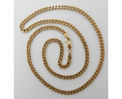 A 9ct curb link necklace 46cm, weight 14.7gms Condition Report: light general wear.