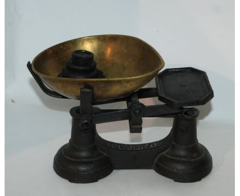 A set of vintage kitchen scales, set of Tower scale and pair of Goerz binoculars Condition Report: Available upon request