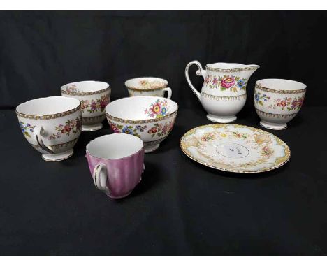 ROYAL GRAFTON TEA SERVICEdecorated with flowers and gilt; along with another similar tea service