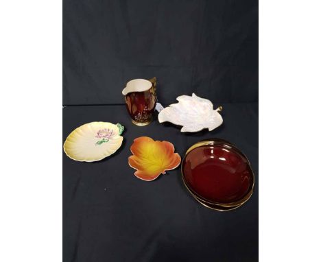 LOT OF CARLTONWARE CERAMICSincluding a jug and comports