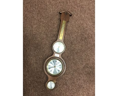 MAHOGANY WALL BAROMETER 