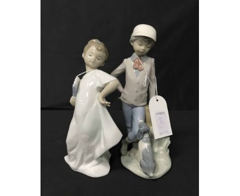 FIVE NAO FIGURES AND ONE LLADRO FIGURE