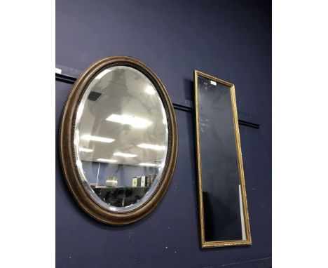 OVAL WALL MIRRORand a rectangular mirror