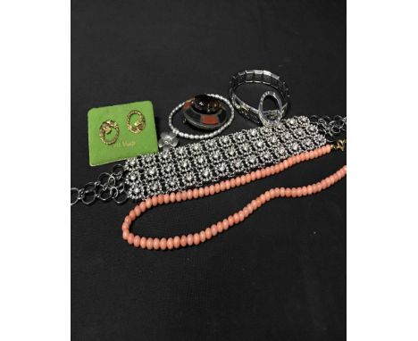 LOT OF COSTUME JEWELLERYincluding Swarovski necklace, vintage piece etc
