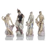 Vier Figuren aus der Serie der großen Planetengötter